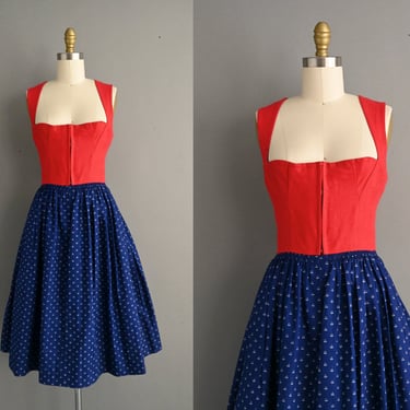 vintage 1950s Lanz Original Dirndl Dress - Small 