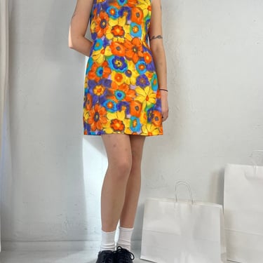 Y2K 'All That Jazz' Floral Print Mini Dress / Medium 