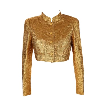 Chanel Gold Embellished Cropped Jacket