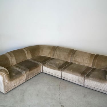 1970’s 6-Piece Modular Postmodern Sofa 