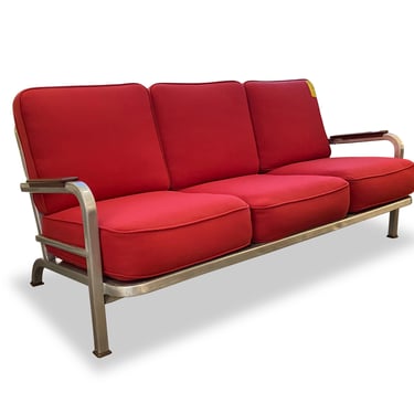 Rare EMECO Aluminum Davenport Sofa, Circa 1952 - *Please ask for a shipping quote before you buy. 