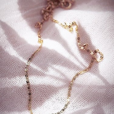 Gold Filled Snail Chain Necklace, Gold Necklace, Gold S Necklace, Delicate Chain Necklace, Gold Filled Necklace, Hawaii 