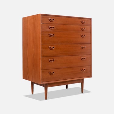 Danish Modern Teak Chest of Drawers Dresser
