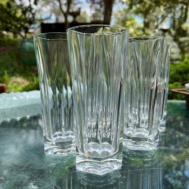 6 Vintage Highball Crystal Glassware 