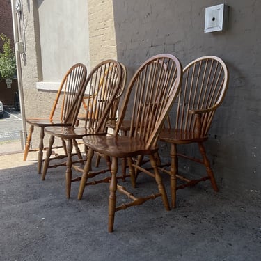 Set of 6 Cherry Windsor Chairs