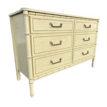 Faux Bamboo Dresser with 6 Drawers 50