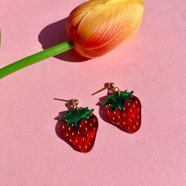 Bebe Strawberry Earrings