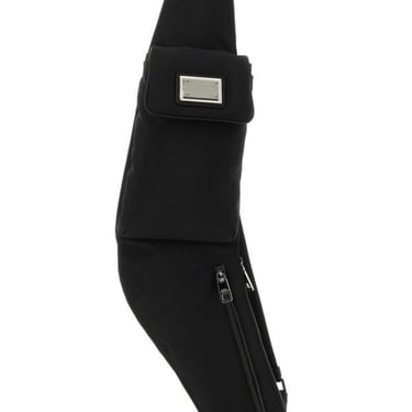 Dolce &amp; Gabbana Man Black Nylon Belt Bag