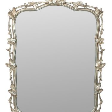 Baroque Revival Oak &amp; Acorn Silvered Wood Mirror
