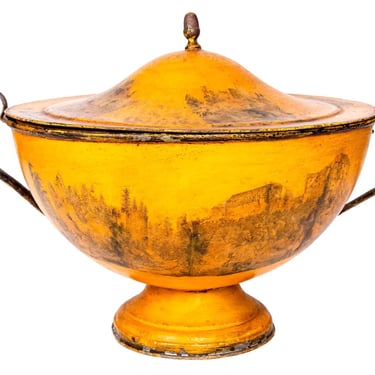 Large Tole Covered Urn