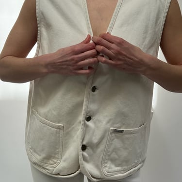 Favorite Vintage Guess Ivory Denim Vest