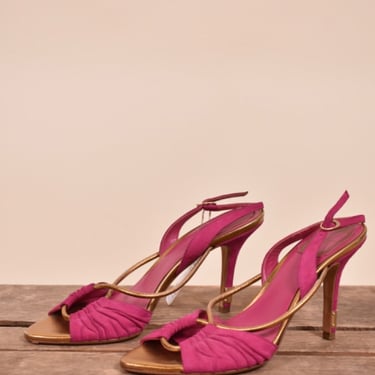 Pink and Gold Heels By Christian Dior, 38.5