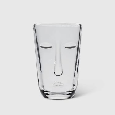 A Pair of Resting Face Highball Glasses