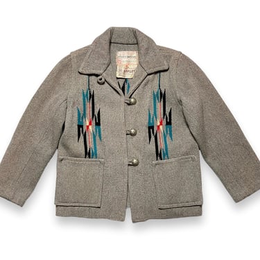 Vintage 1950s Southwest Arts & Crafts CHIMAYO Handwoven Wool Blanket Jacket ~ Concho Buttons ~ Southwestern ~ Native American ~ Coat ~ 