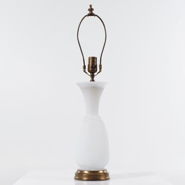 Lang Levin Studios White Glass Table Lamp 