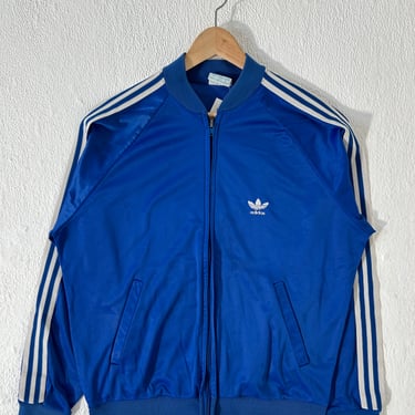 Vintage 1980's Adidas ATP Keyrolan Blue Zip Up Jacket Sz. L (DEPT1)