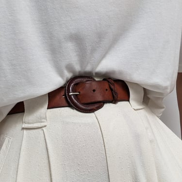 Vintage Smooth Whiskey Leather Belt