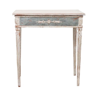 Gustavian Style Painted Cream Blue Console