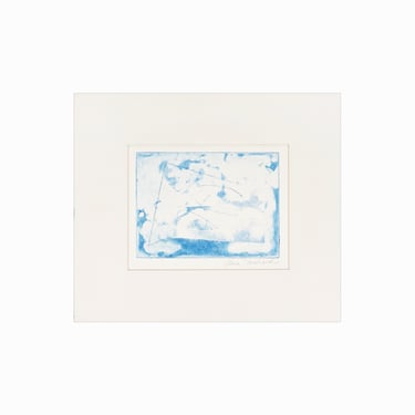 Gloria Maliarik Abstract Etching Print on Paper Relief Abstract Geometric Vintage 