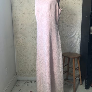 Baby Pink Brocade Gown