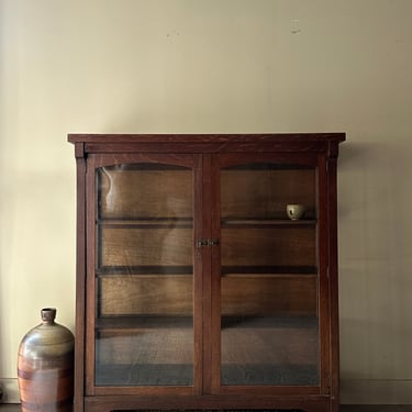 Mission oak display case