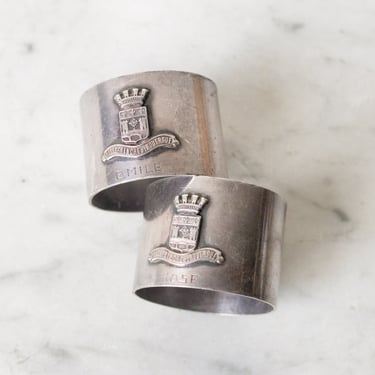 Pair of Engraved Napkin Rings | Emile & Rose