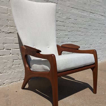 Mid Century Modern Adrian Pearsall Sculptural High Back Chair 