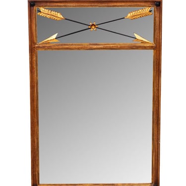 Regency Style Gold Gilded Arrow Mirror