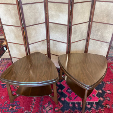 Mid Century Mersman Guitar Pick End Tables