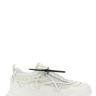 Off White Man White Mesh And Leather Odsy 1000 Sneakers
