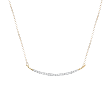 Large Pavé Curve Necklace