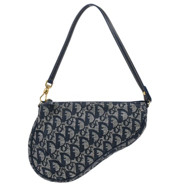 Christian Dior 2002 Navy Trotter Saddle Handbag