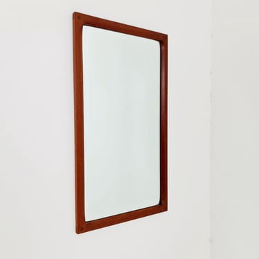 Teak Danish mid-century Modern wall-mounted mirror By Aksel Kjersgaard, 1960s 