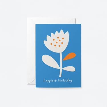 Happiest Birthday Flower Card