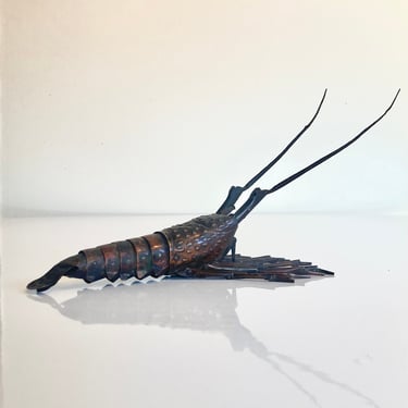 Meiji Era Okinomo Copper Articulated lobster / crayfish 