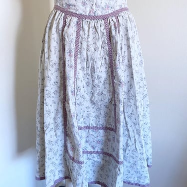 Vintage Floral Cotton Skirt, 70's Vintage, Prairie Style 