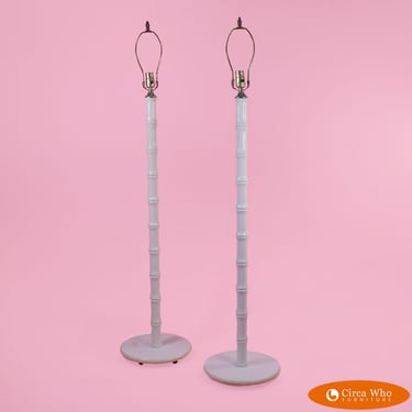 Pair of Faux Bamboo Floor Lamps