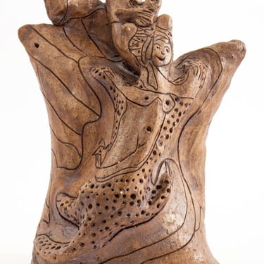 Eva Bouzard-Hui Abstract Figural Pottery Sculpture