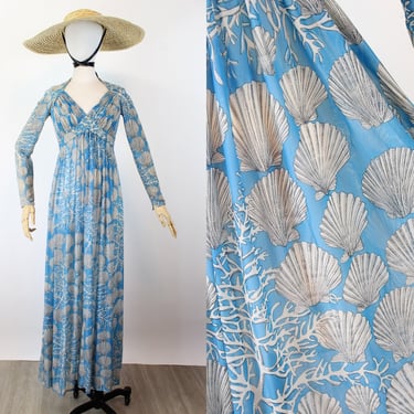 1970s ROBERT DAVID MORTON seashell dress xs | new summer 