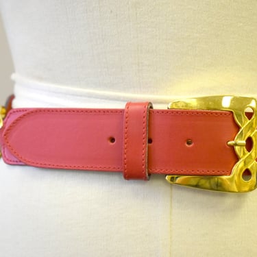 1980s Ifratus Red Leather Belt 