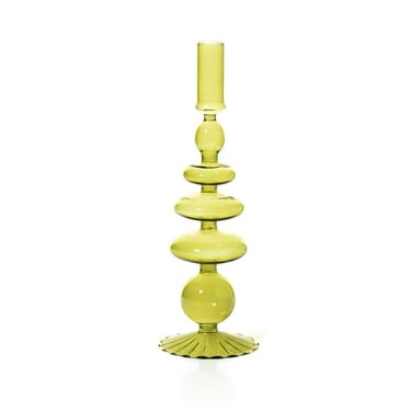 Colored Glass Candle Holder