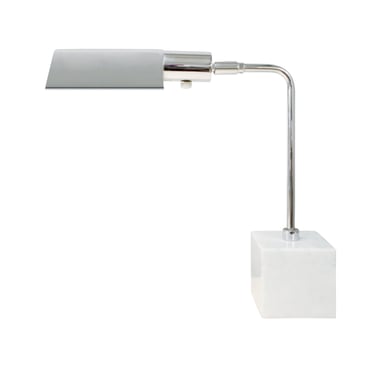 Koch & Lowy OMI Desk Lamp in Chrome with Marble Base 1970s - SOLD