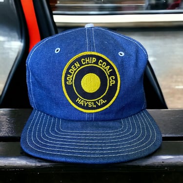 Vintage Golden Chip Coal Co Hat Mining Patch Jean Trucker Hat Snapback Cap 