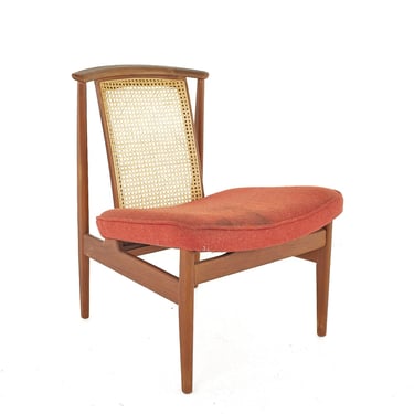 Mid Century Teak and Cane Occasional Chair - mcm 