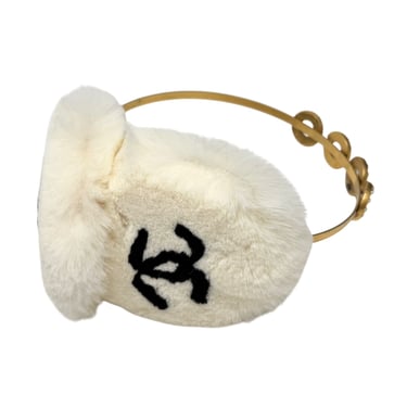 Chanel White Logo Earmuffs