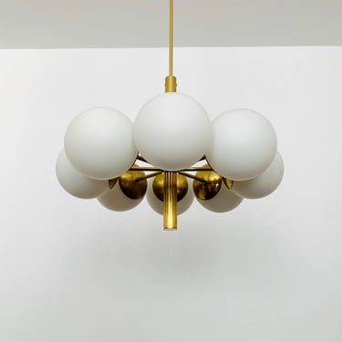 Mid-Century Modern Brass Sputnik Chandelier by Kaiser Leuchten | 1960s 