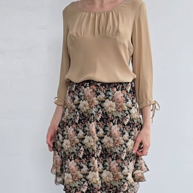 Floral Rose Rayon Skirt