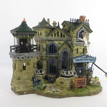 Vintage Spooky Town Lemax Forsaken Souls Prison in Original Box 