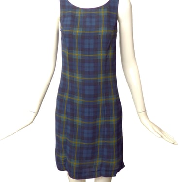 BETSEY JOHNSON- 1980s Plaid Mini Dress, Size 2