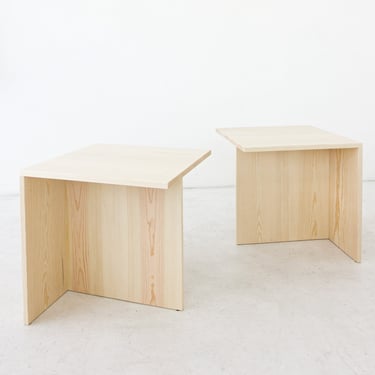 Side Table | Solid Wood Side Table | Modern End Table | Pair 